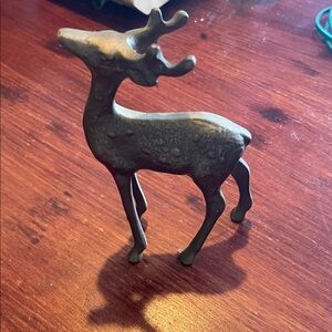 Bronze Reindeer Figurine